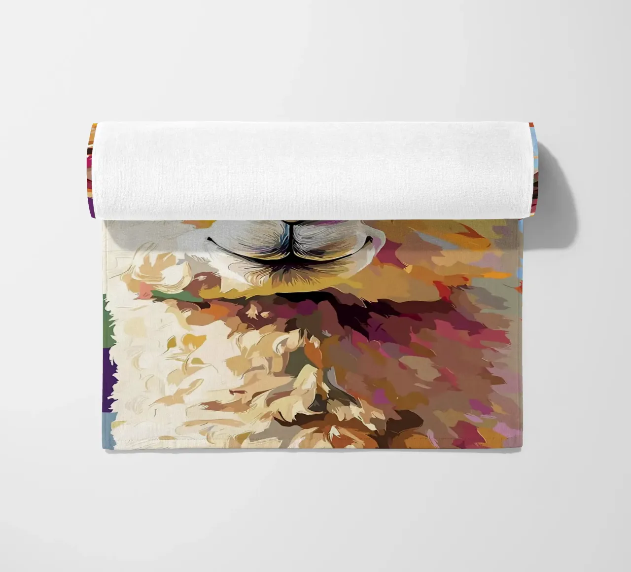 Lama met wc-hoed strandhanddoek van JoyWalkerShop