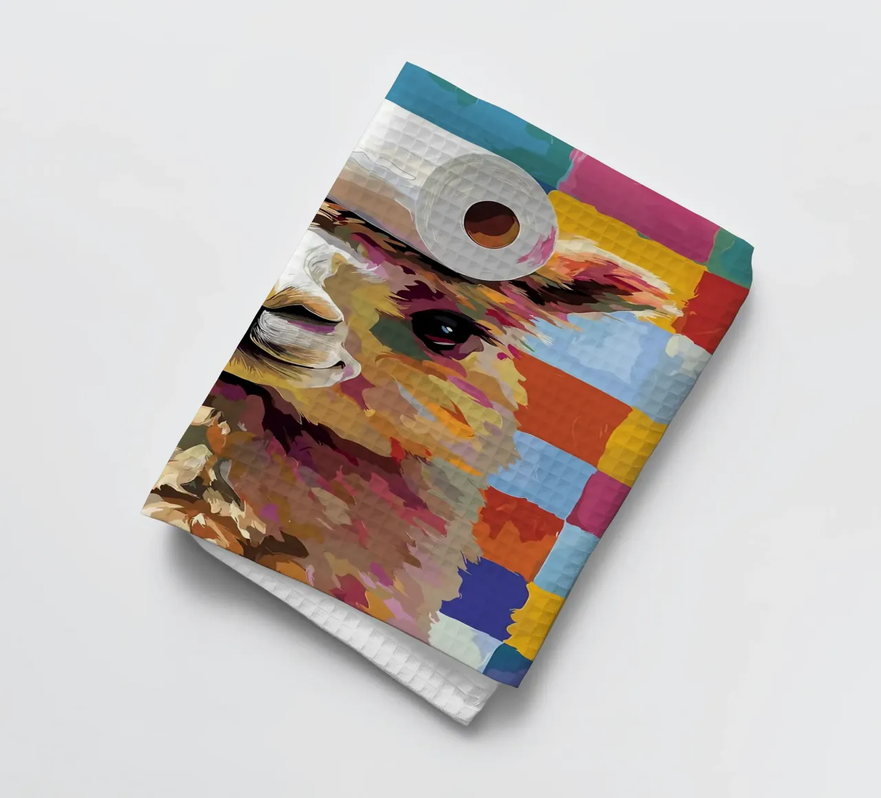 Lama met wc-hoed theedoek van JoyWalkerShop