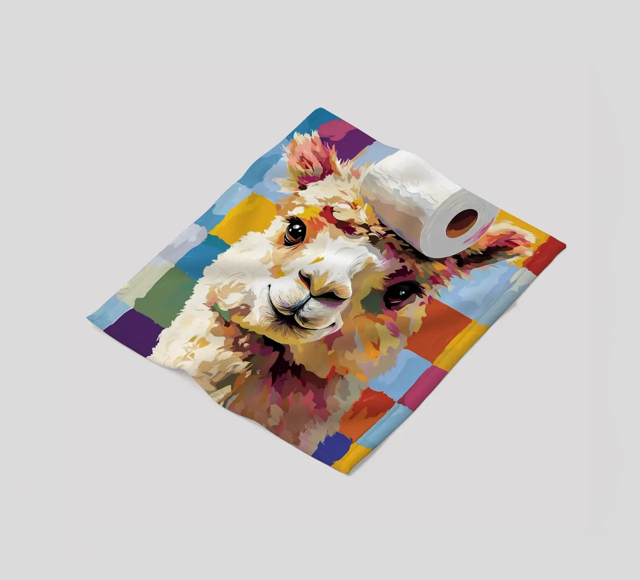 Lama con cappello di carta igienica coperta in pile da JoyWalkerShop