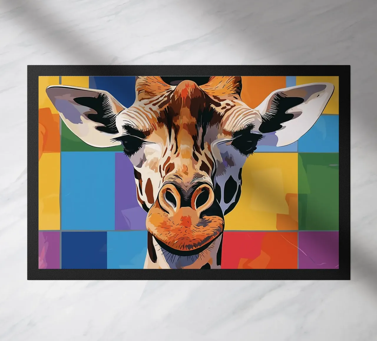 Giraffa con cappello di carta igienica zerbino da JoyWalkerShop