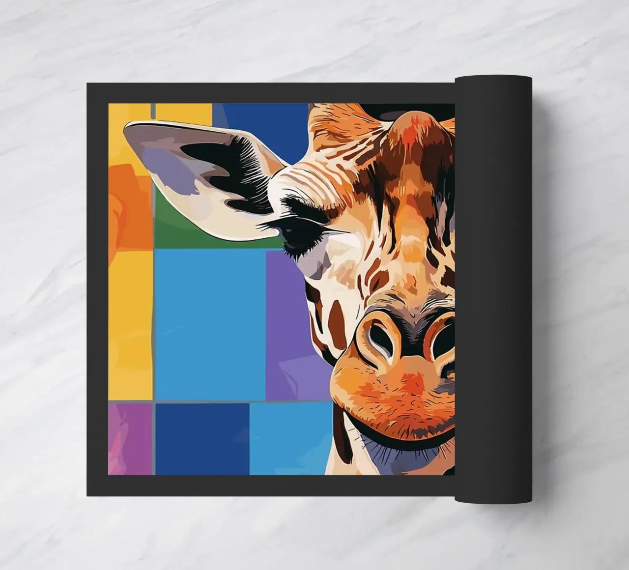 Giraffa con cappello di carta igienica zerbino da JoyWalkerShop