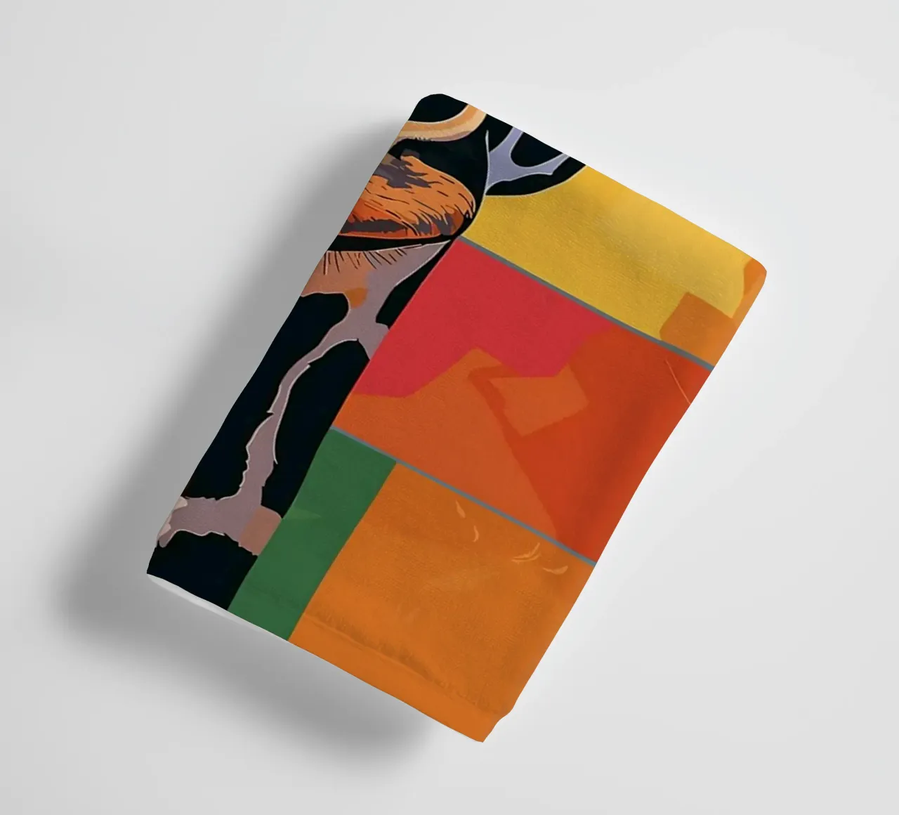 Giraffe met wc-hoed badhanddoek van JoyWalkerShop