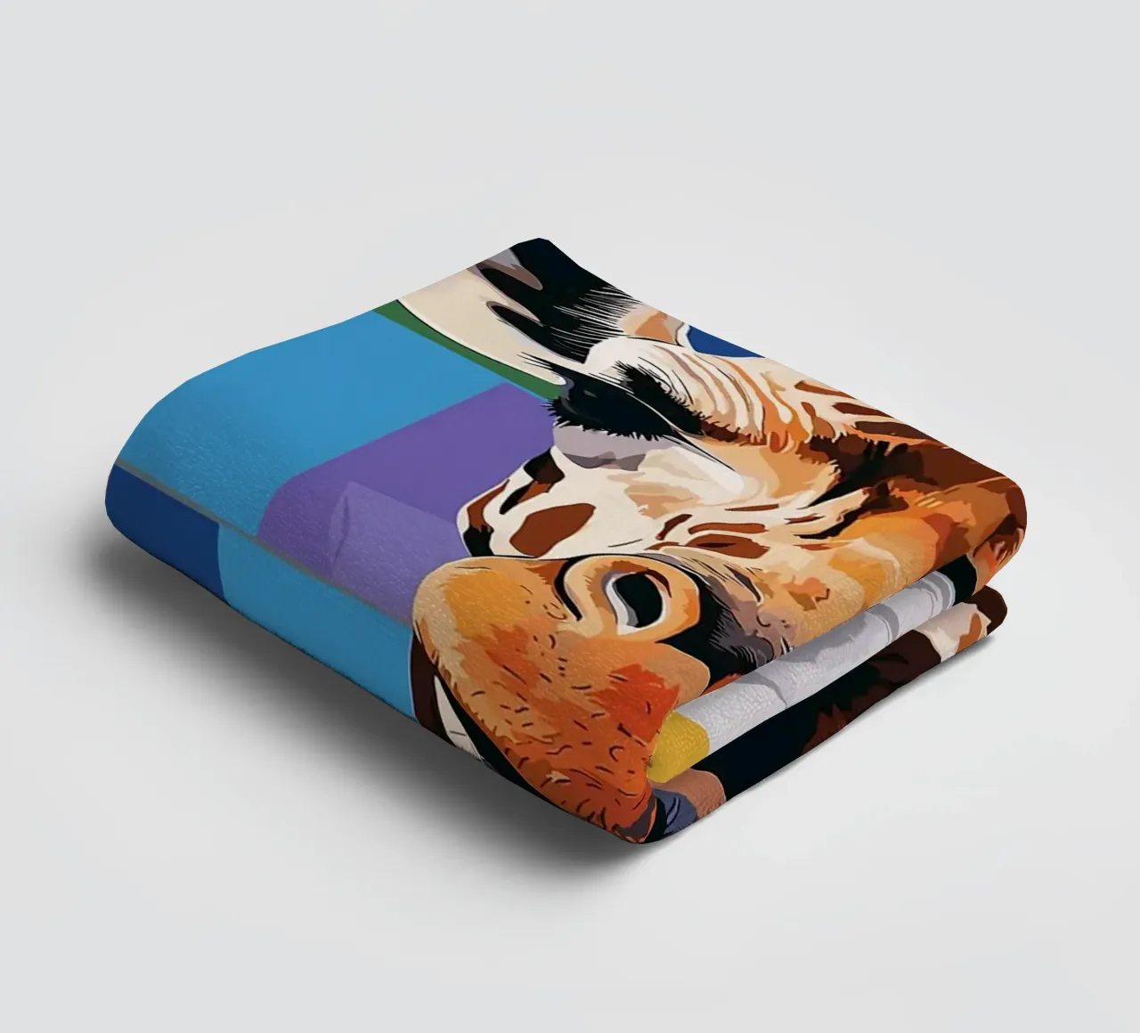 Giraffe met wc-hoed badhanddoek van JoyWalkerShop