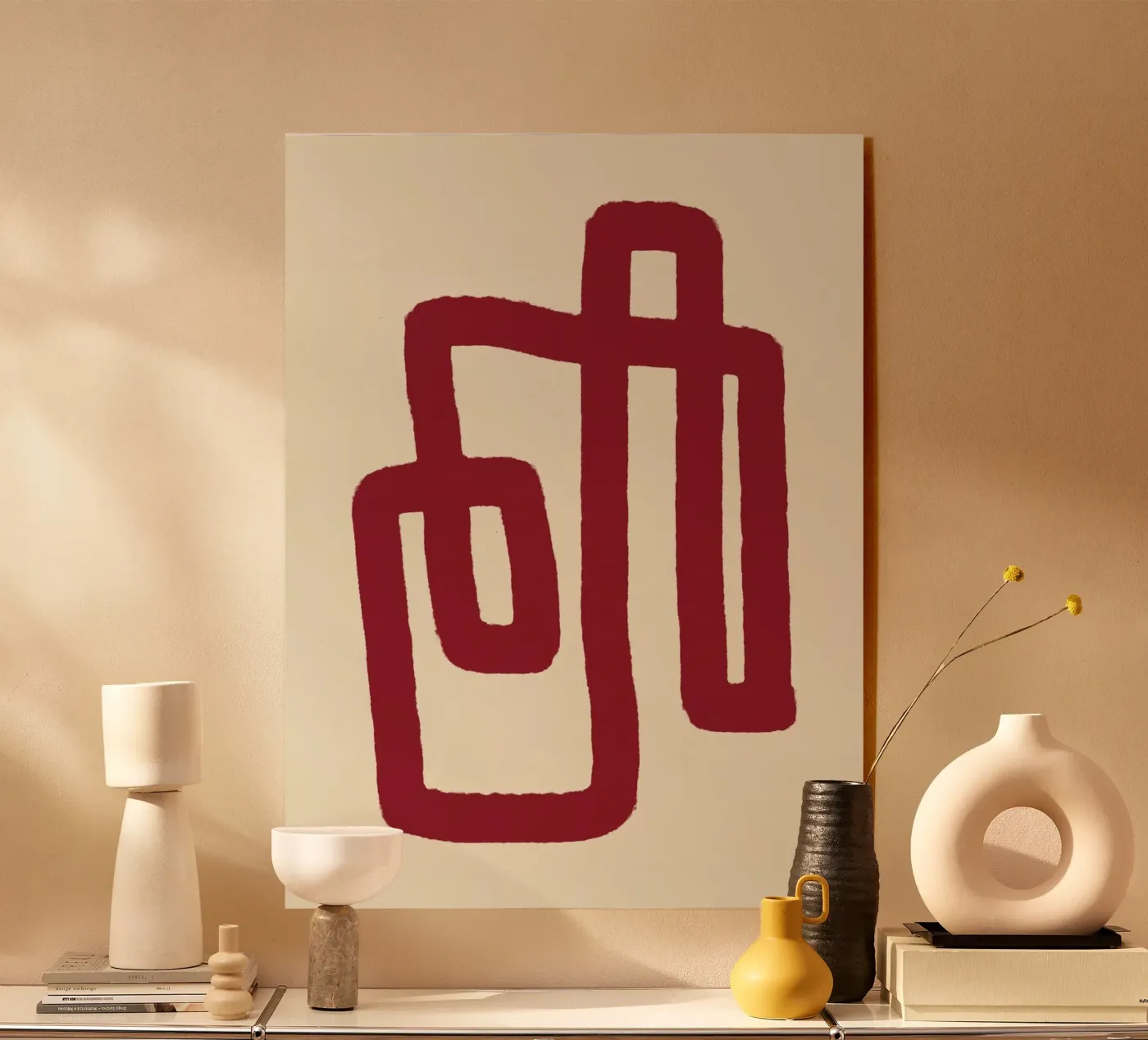 Loop astratto rosso plexiglass da Life of Pie