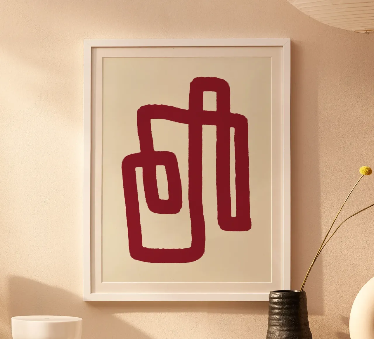 Abstract Red Loop poster by Life of Pie