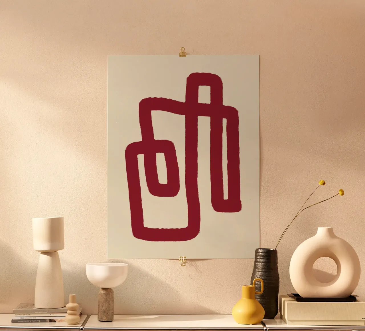 Abstract Red Loop poster by Life of Pie