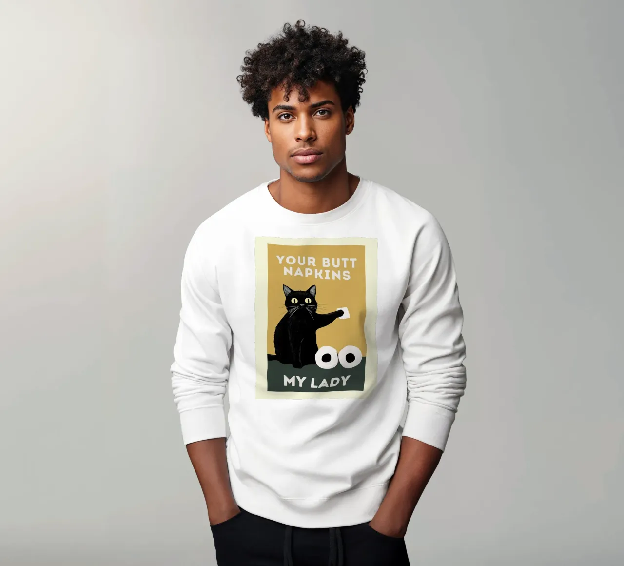 I tuoi tovaglioli per il sedere mia signora, poster per gatti felpa da JoyWalkerShop