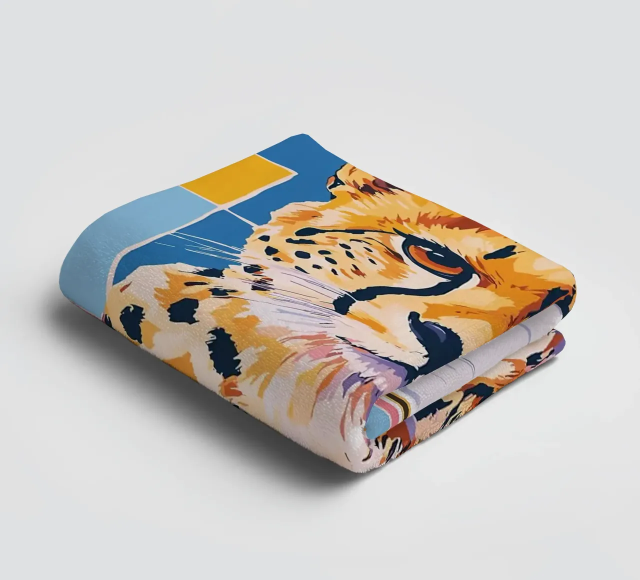 Cheetah met wc-hoed badhanddoek van JoyWalkerShop