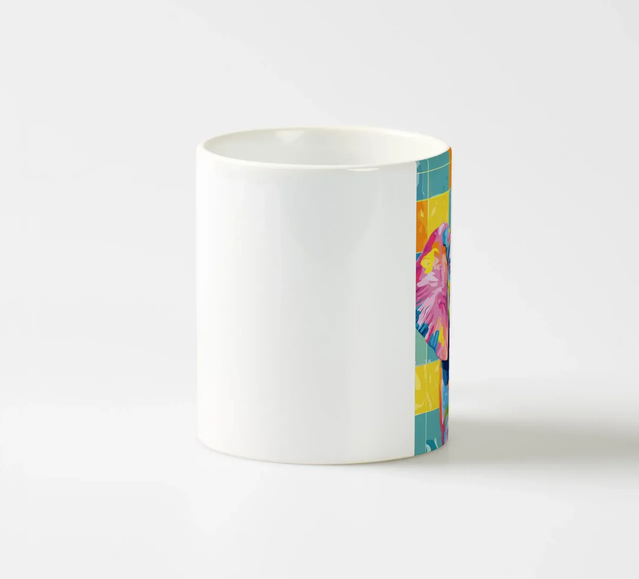 Kleurrijke olifant met wc-papierrol keramische mok van JoyWalkerShop