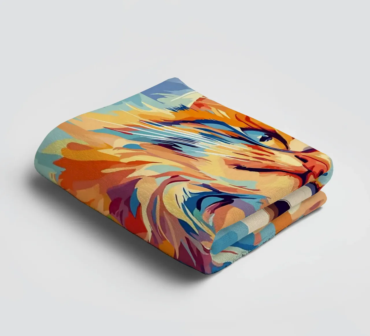 Kleurrijke kat met wc-hoed badhanddoek van JoyWalkerShop