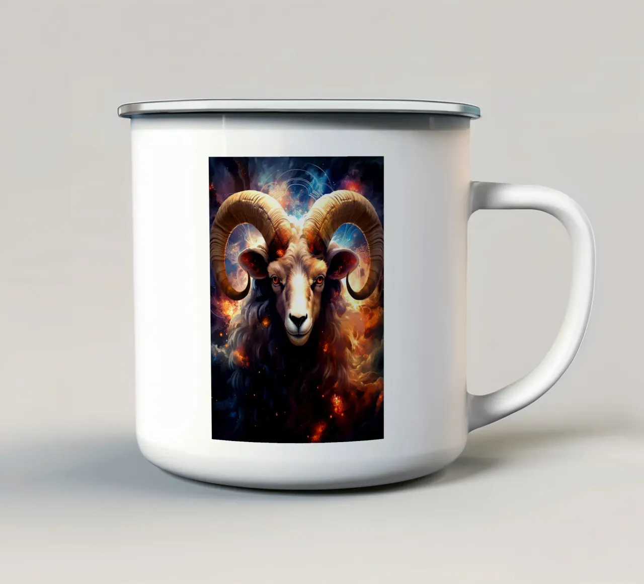 Segno zodiacale Ariete tazza in smalto da Puschkinowa