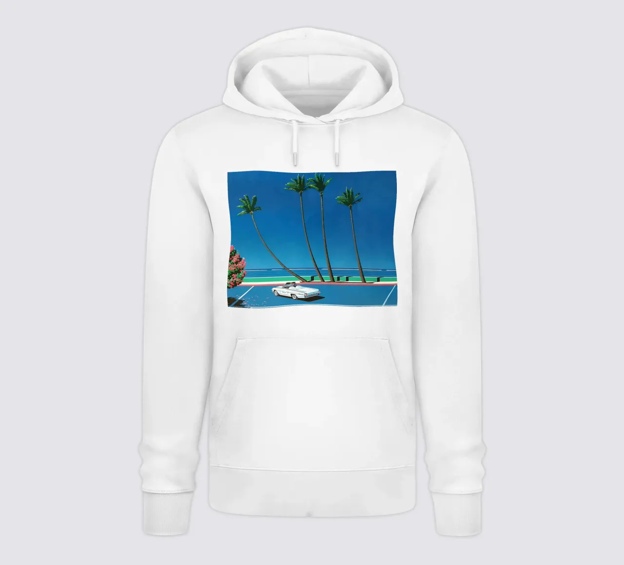Weißes Auto Hiroshi Nagai Stolz Hoodie von KOOL STORE