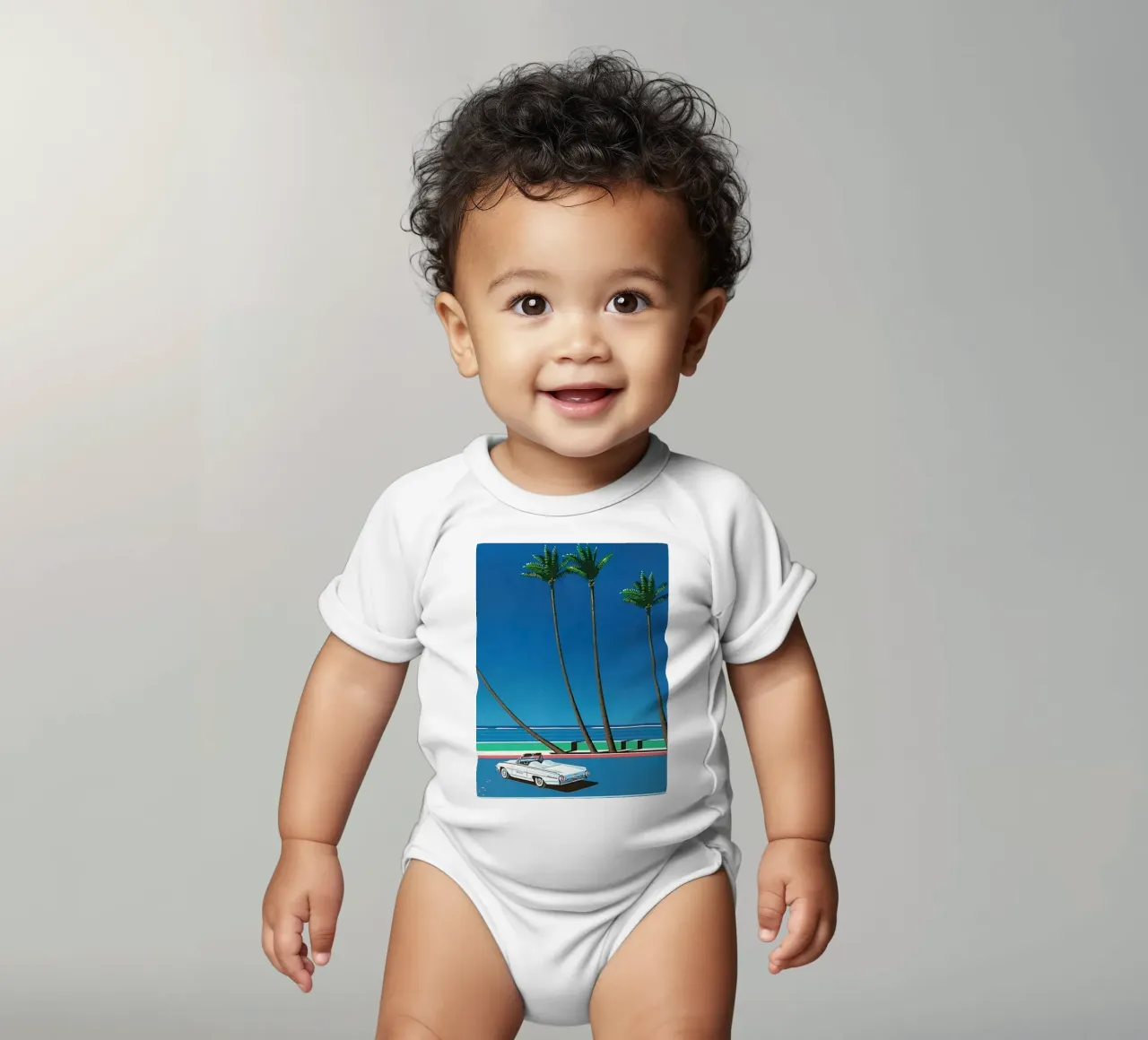 Auto bianca Orgoglio Hiroshi Nagai body neonato maniche corte da KOOL STORE