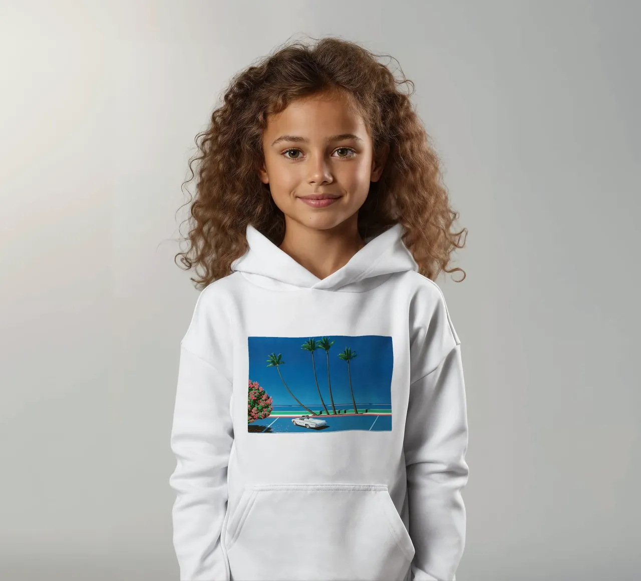 Auto bianca Orgoglio Hiroshi Nagai felpa bambino con cappuccio da KOOL STORE