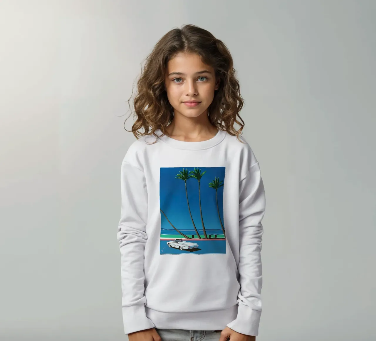 Auto bianca Orgoglio Hiroshi Nagai felpa bambino da KOOL STORE