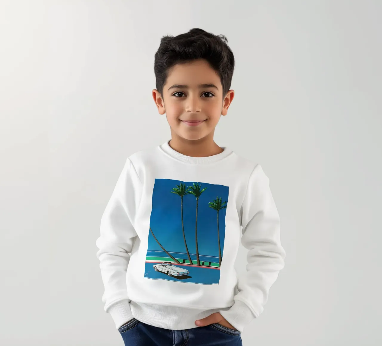 Auto bianca Orgoglio Hiroshi Nagai felpa bambino da KOOL STORE