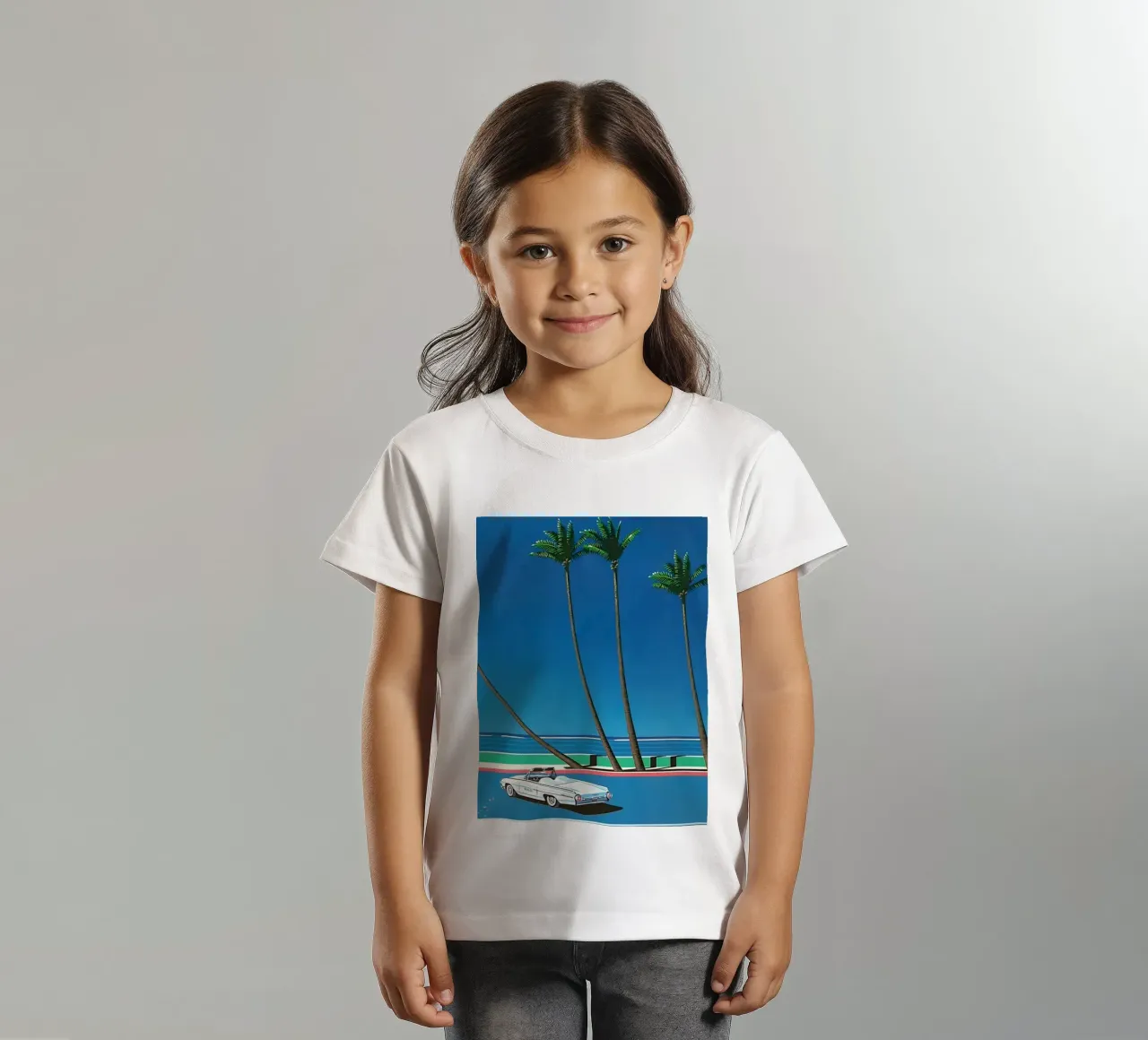 Auto bianca Orgoglio Hiroshi Nagai t-shirt bambini da KOOL STORE