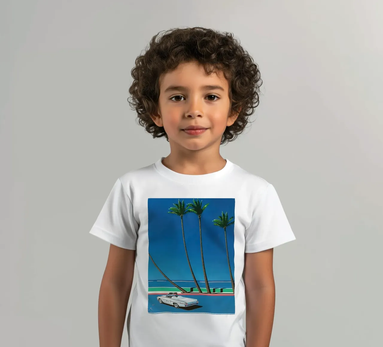 Auto bianca Orgoglio Hiroshi Nagai t-shirt bambini da KOOL STORE