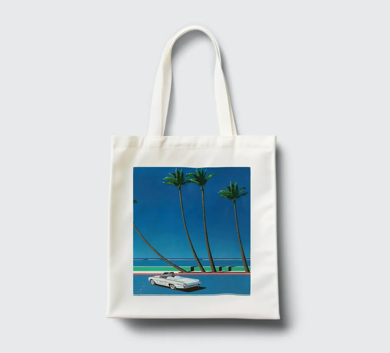 Auto bianca Orgoglio Hiroshi Nagai borsa in juta da KOOL STORE
