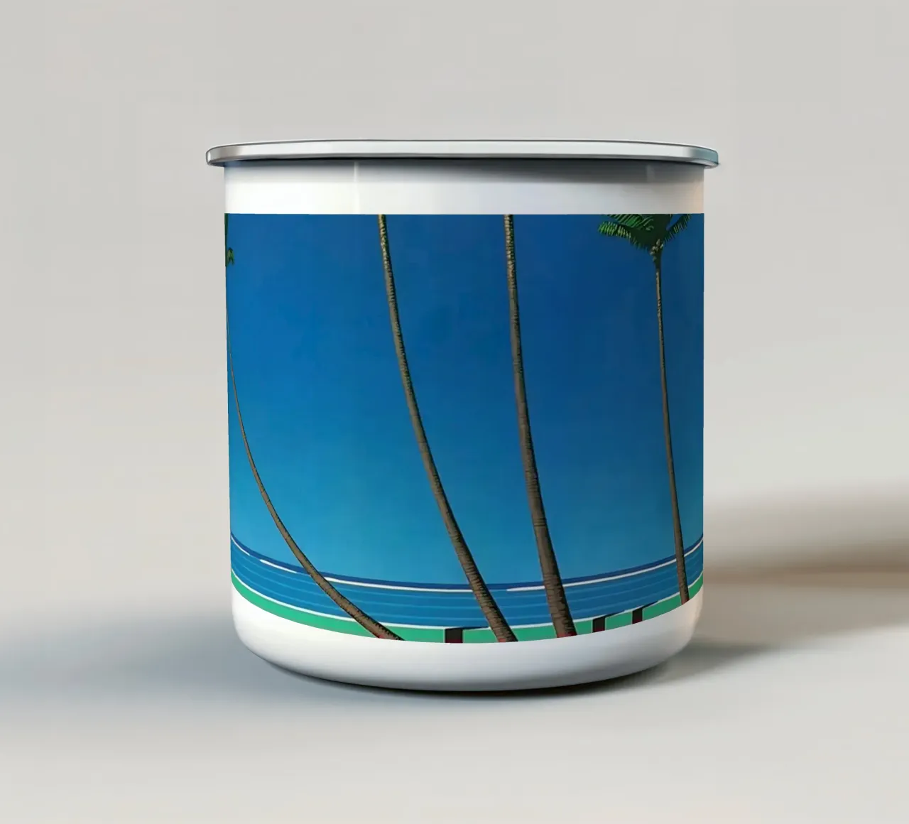 Auto bianca Orgoglio Hiroshi Nagai tazza in smalto da KOOL STORE