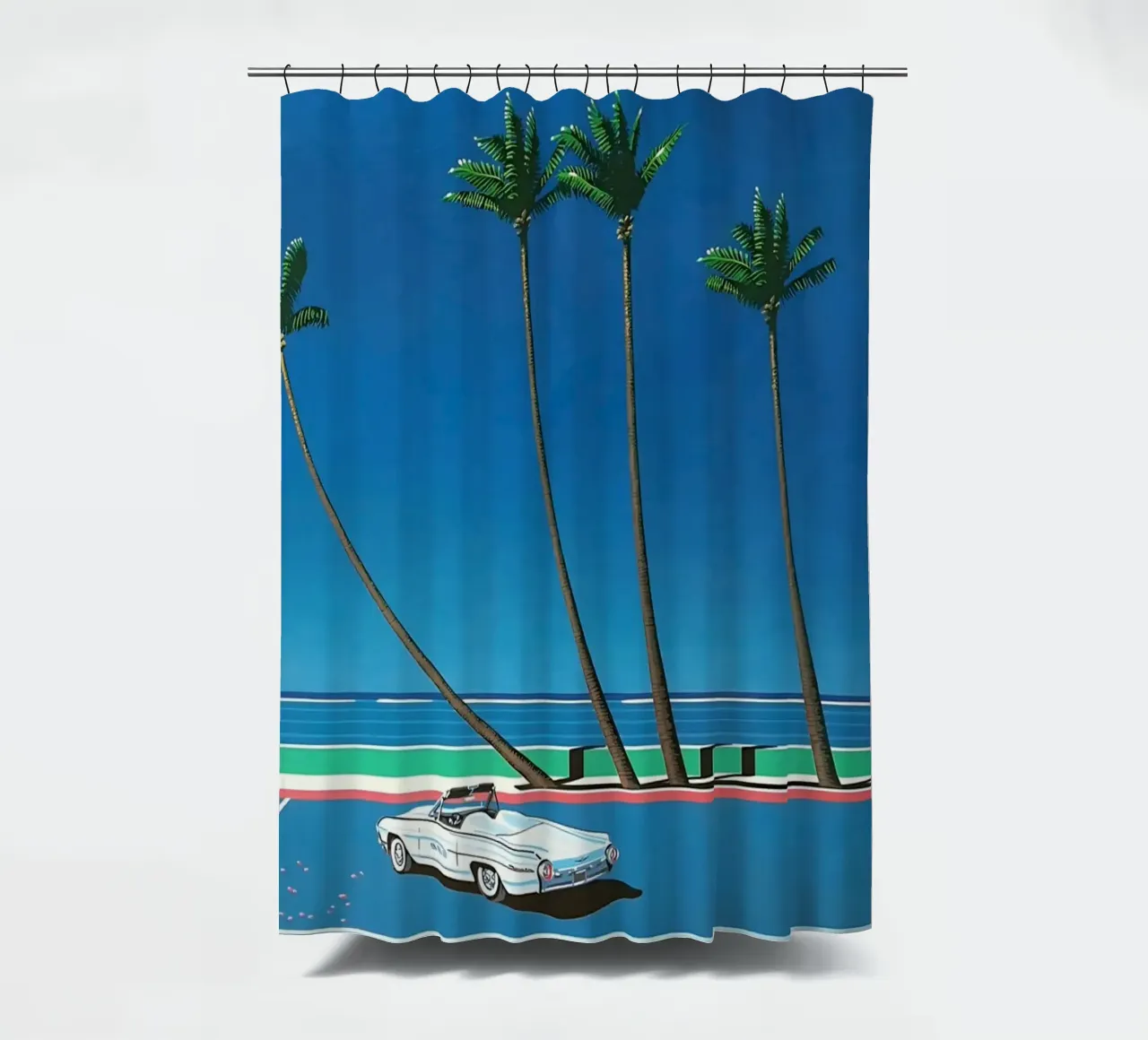Auto bianca Orgoglio Hiroshi Nagai tenda da doccia da KOOL STORE