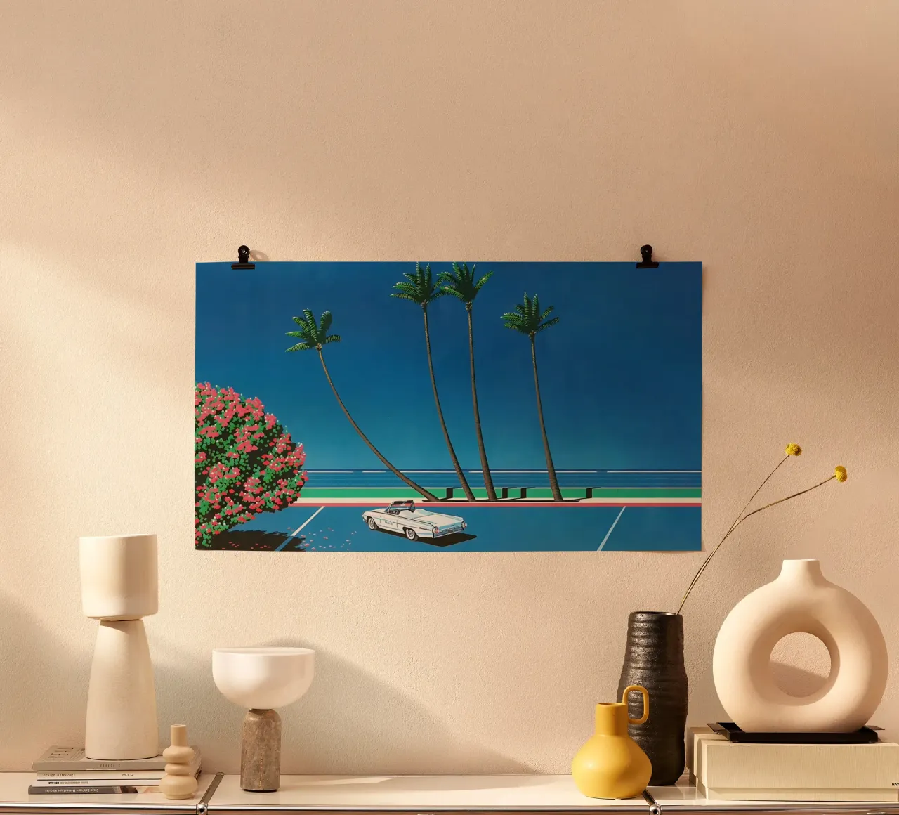 Auto bianca Orgoglio Hiroshi Nagai poster da KOOL STORE