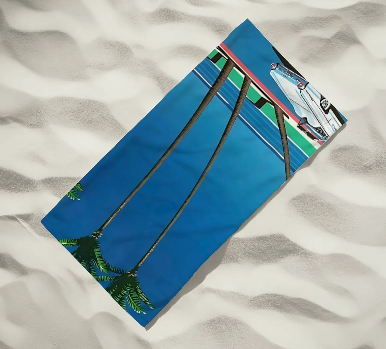 Auto bianca Orgoglio Hiroshi Nagai telo mare da KOOL STORE