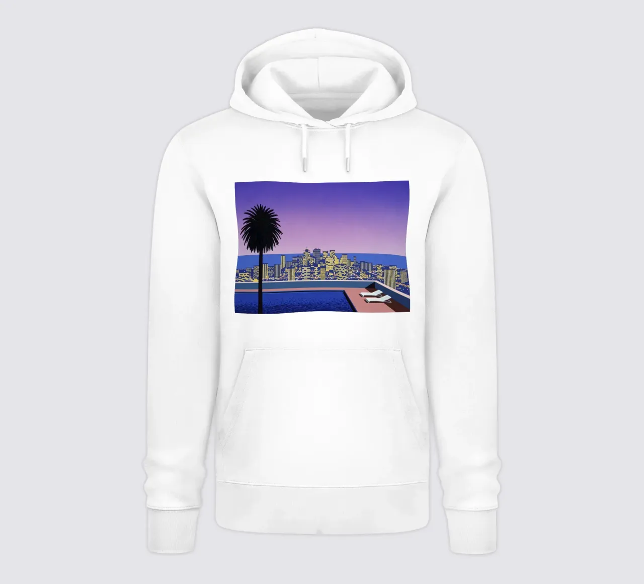 Hiroshi Nagai La notte del cielo in piscina felpa con cappuccio da KOOL STORE