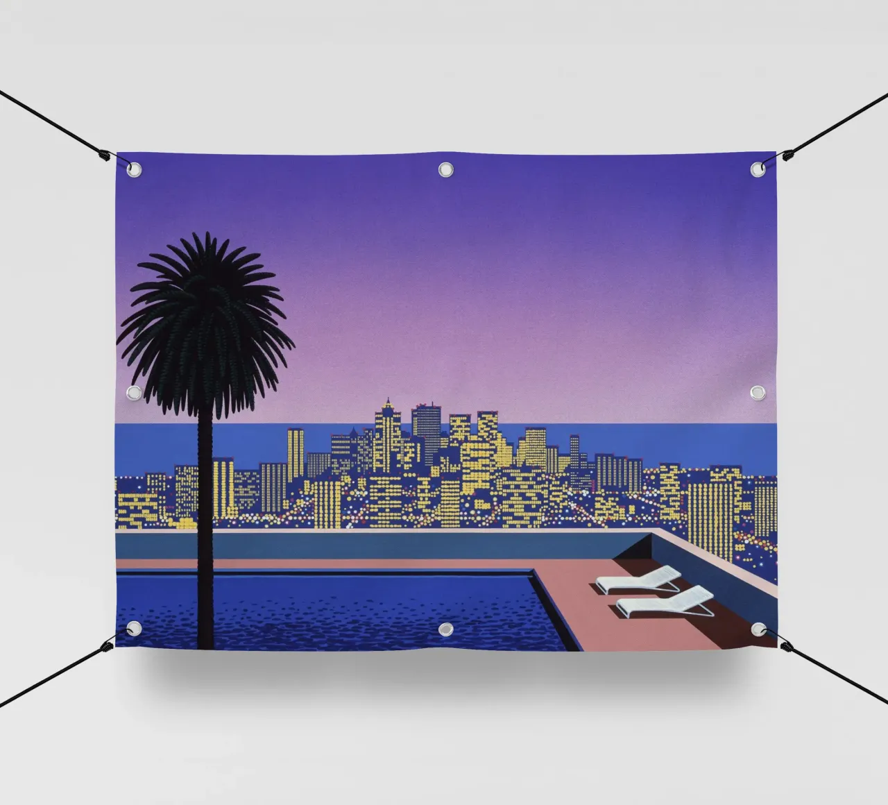 Hiroshi Nagai La notte del cielo in piscina telo in pvc da KOOL STORE