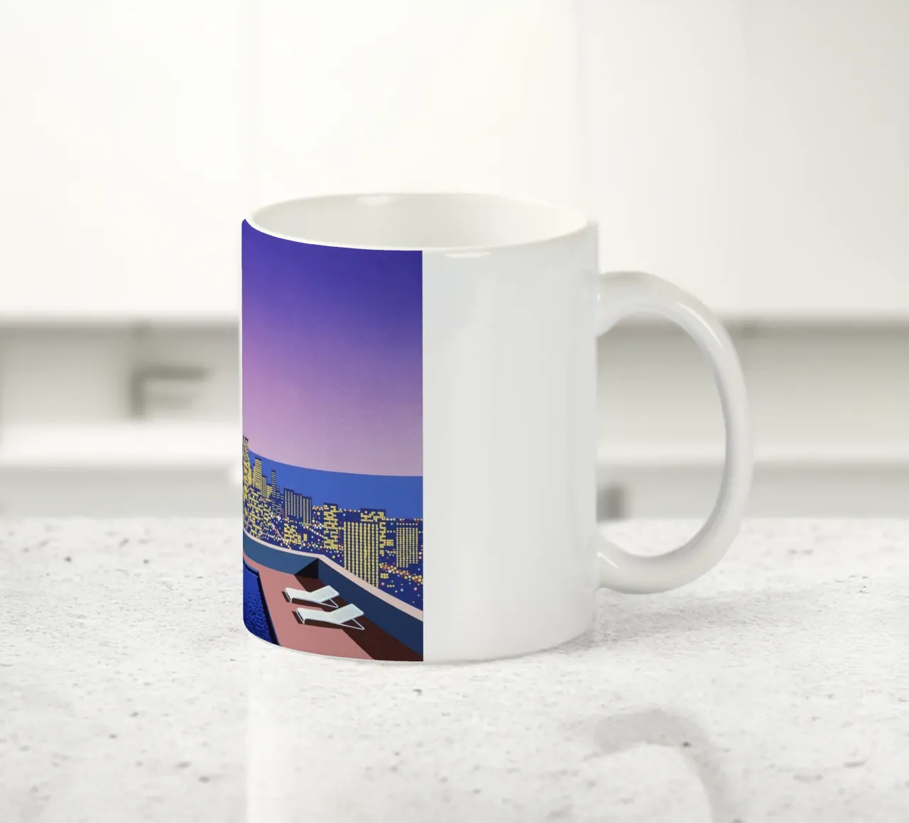 Hiroshi Nagai La notte del cielo in piscina tazza in ceramica da KOOL STORE