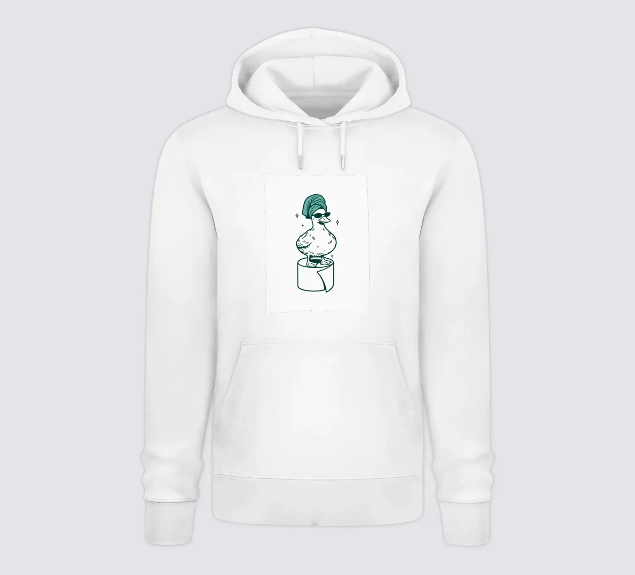 Lustige Ente mit Handtuch und Sonnenbrille Hoodie von JoyWalkerShop