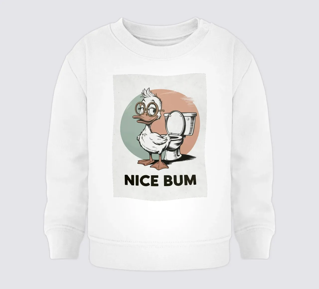 Anatra con occhiali e umorismo da toilette felpa neonato da JoyWalkerShop