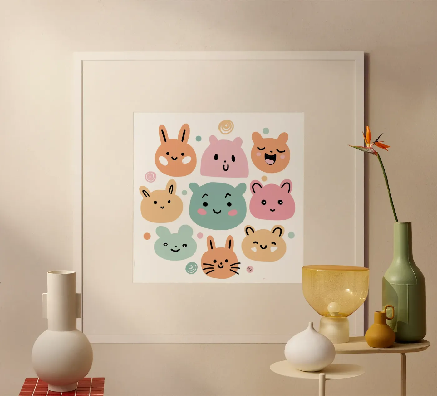 Simpatici amici pastello poster da Martina