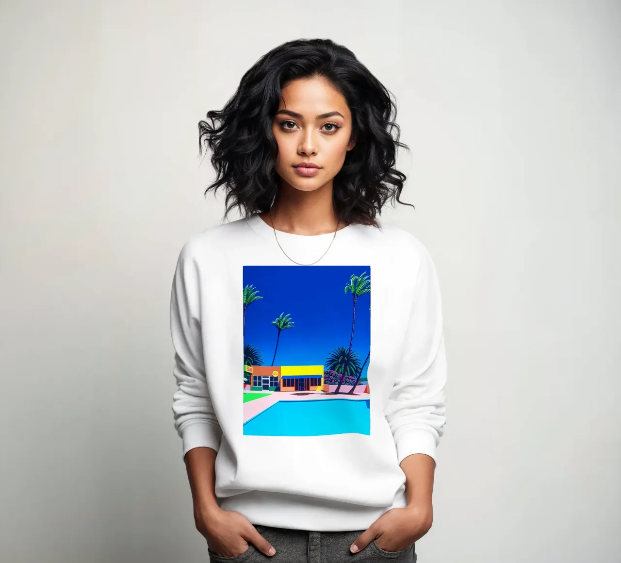 Piscina Hiroshi Nagai Poster felpa da KOOL STORE