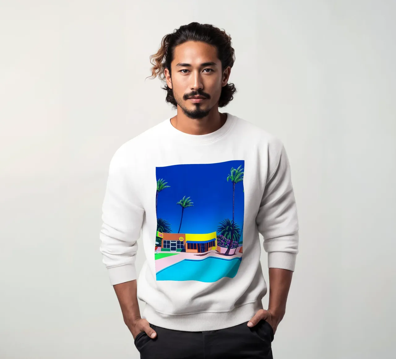 Piscina Hiroshi Nagai Poster felpa da KOOL STORE