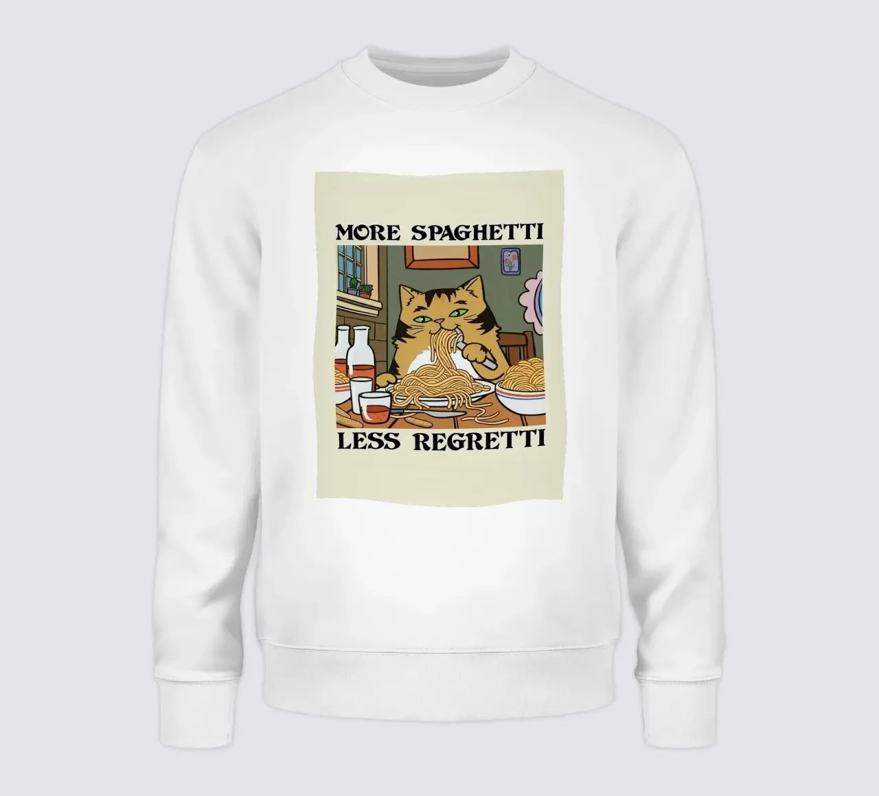 Mehr Spaghetti weniger Regretti Sweatshirt von Jasonheeran