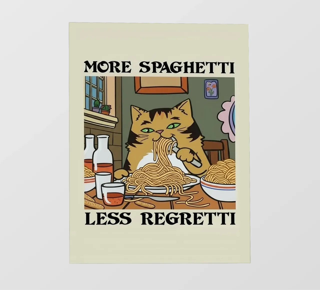 More Spaghetti Less Regretti telo in pvc da Jasonheeran