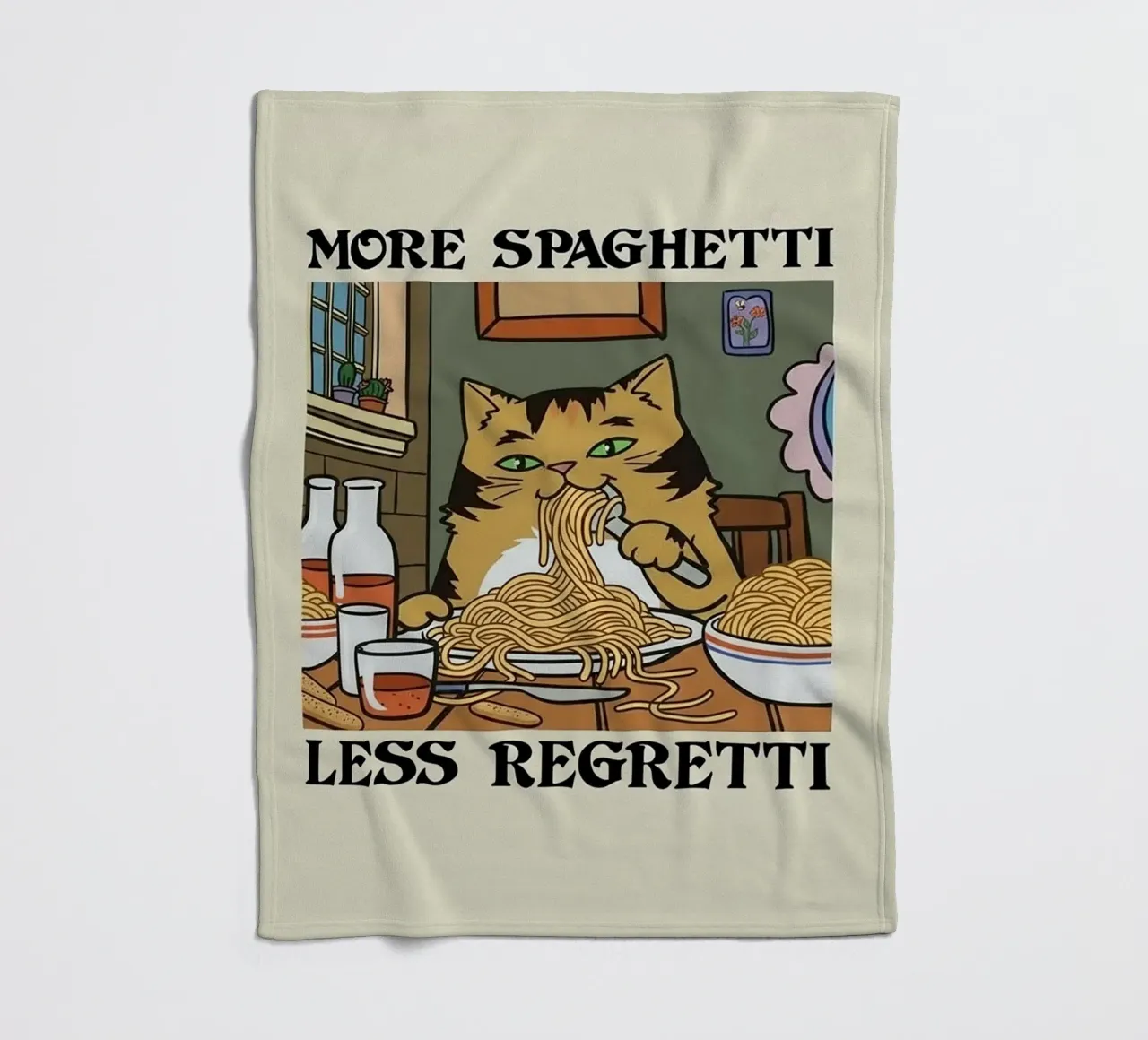 More Spaghetti Less Regretti coperta in pile da Jasonheeran