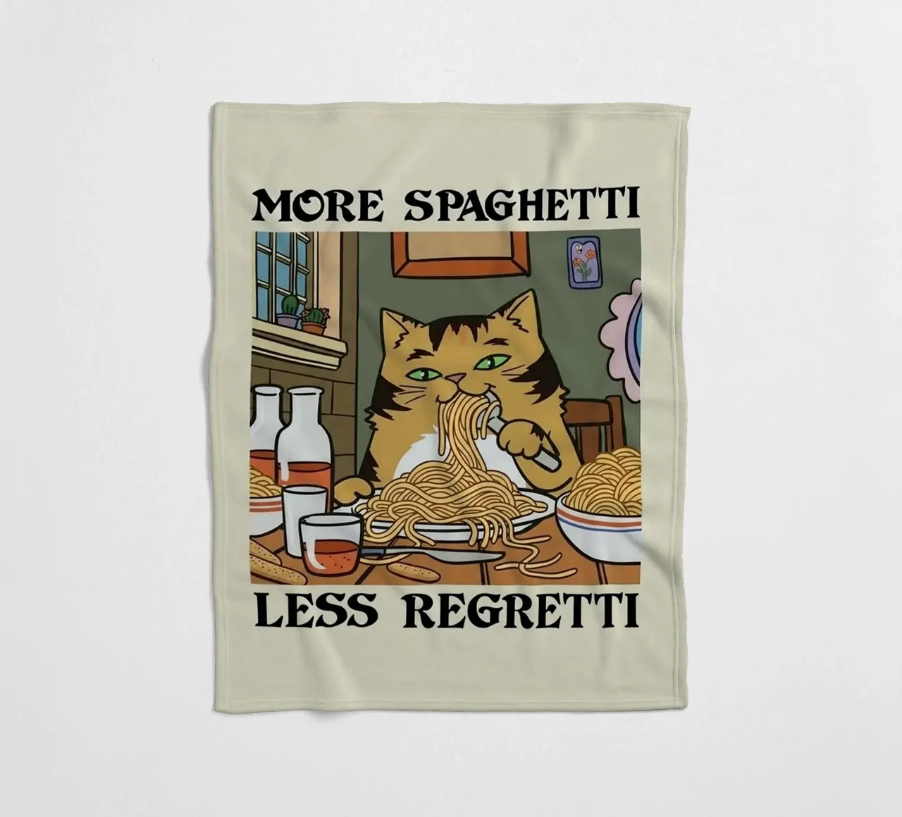 More Spaghetti Less Regretti coperta in pile da Jasonheeran