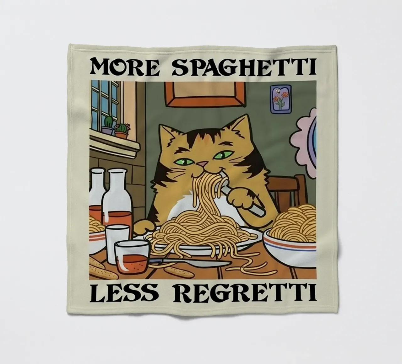 More Spaghetti Less Regretti coperta in pile da Jasonheeran