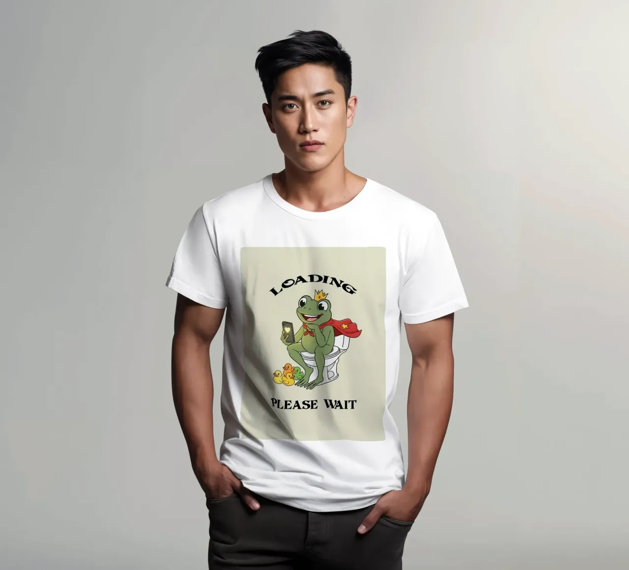 Rana nel bagno con cellulare t-shirt da Jasonheeran