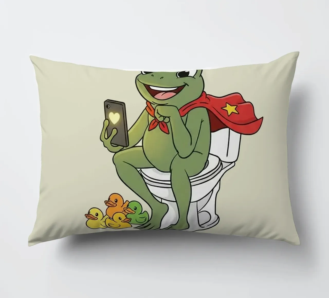 Rana nel bagno con cellulare cuscino da Jasonheeran