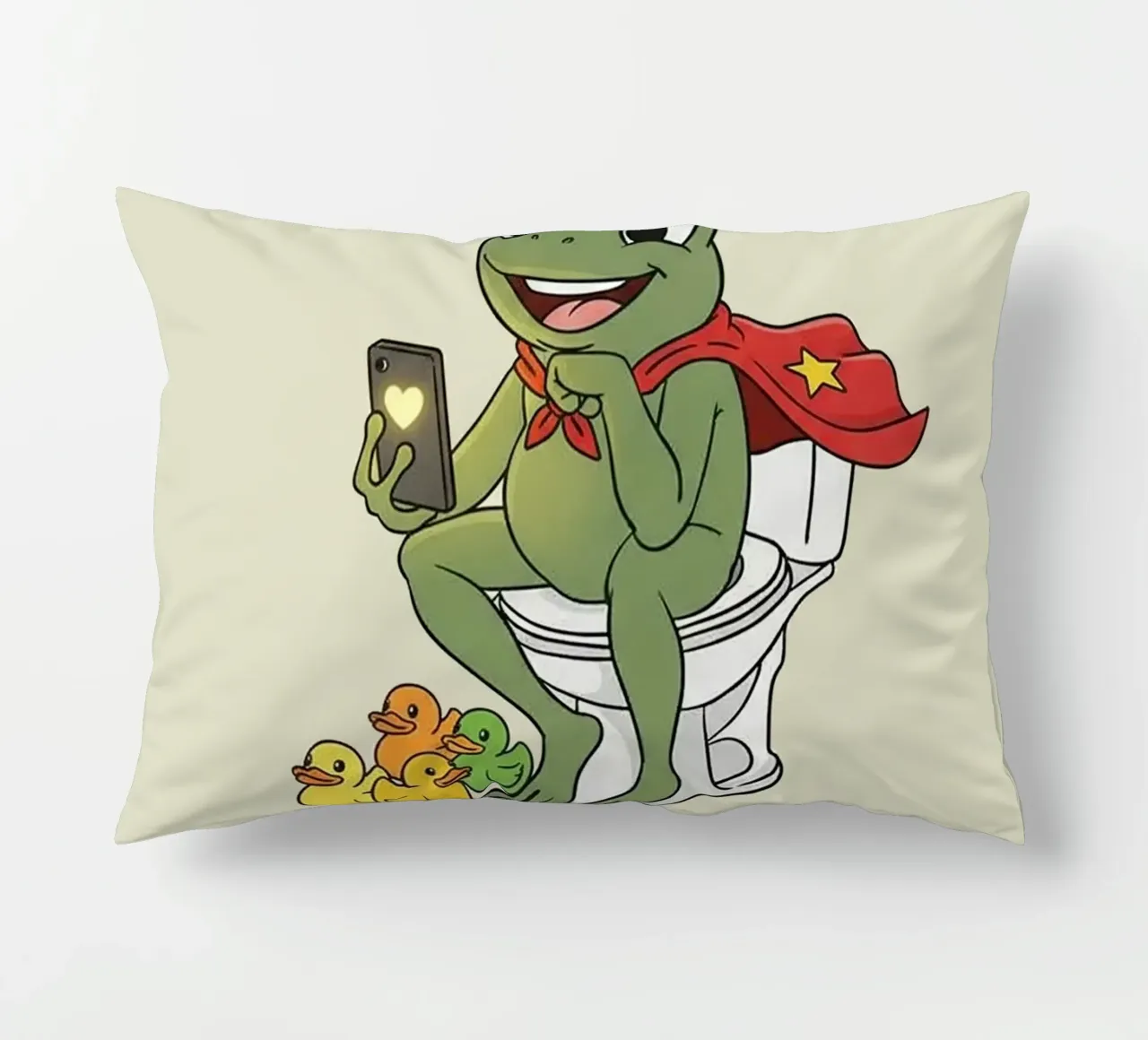 Rana nel bagno con cellulare cuscino da Jasonheeran