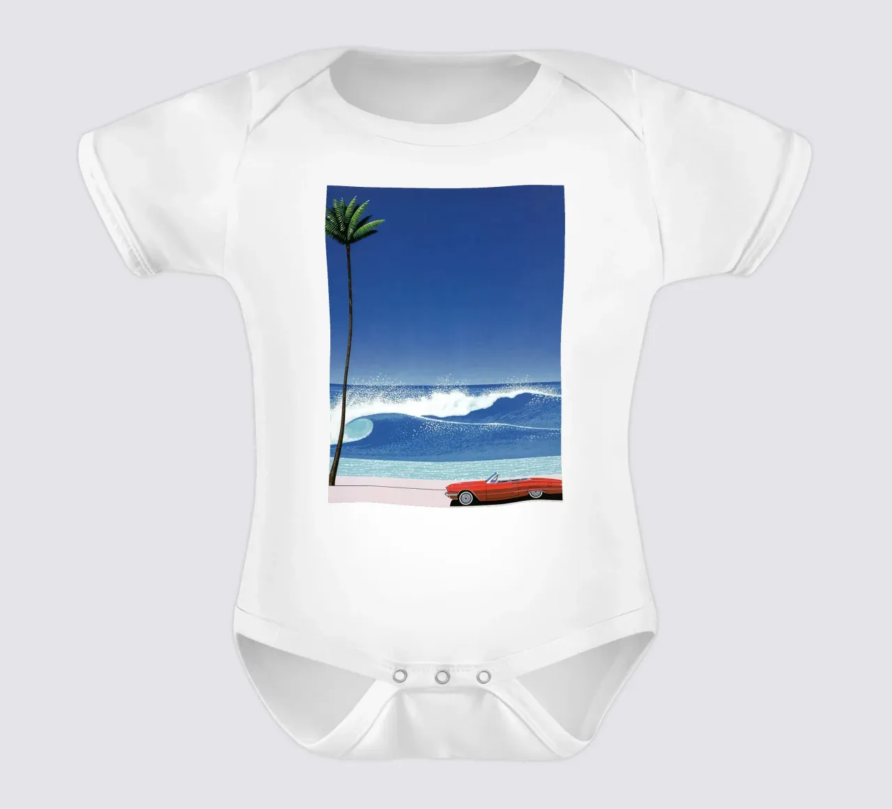 Red Car VIntage Hiroshi Nagai body neonato maniche corte da KOOL STORE