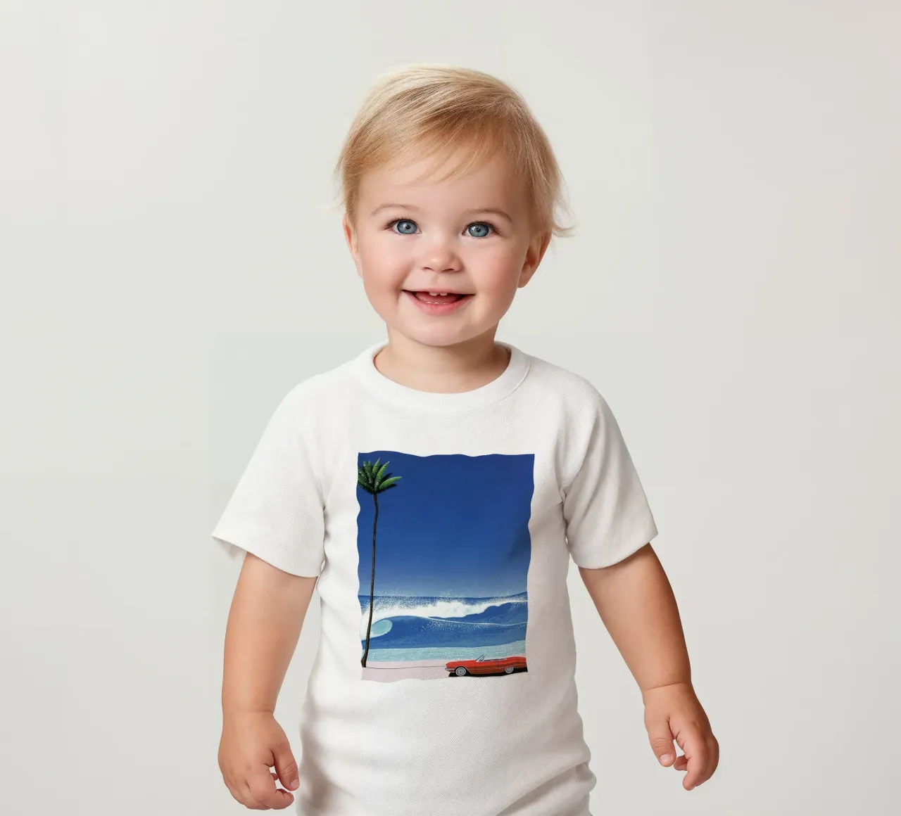 Red Car VIntage Hiroshi Nagai maglietta neonato da KOOL STORE