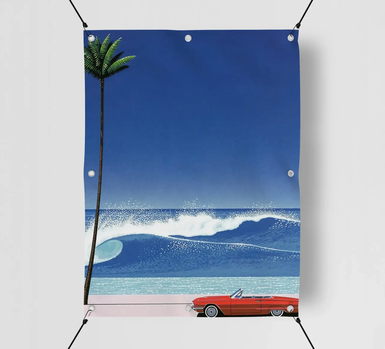 Red Car VIntage Hiroshi Nagai telo in pvc da KOOL STORE