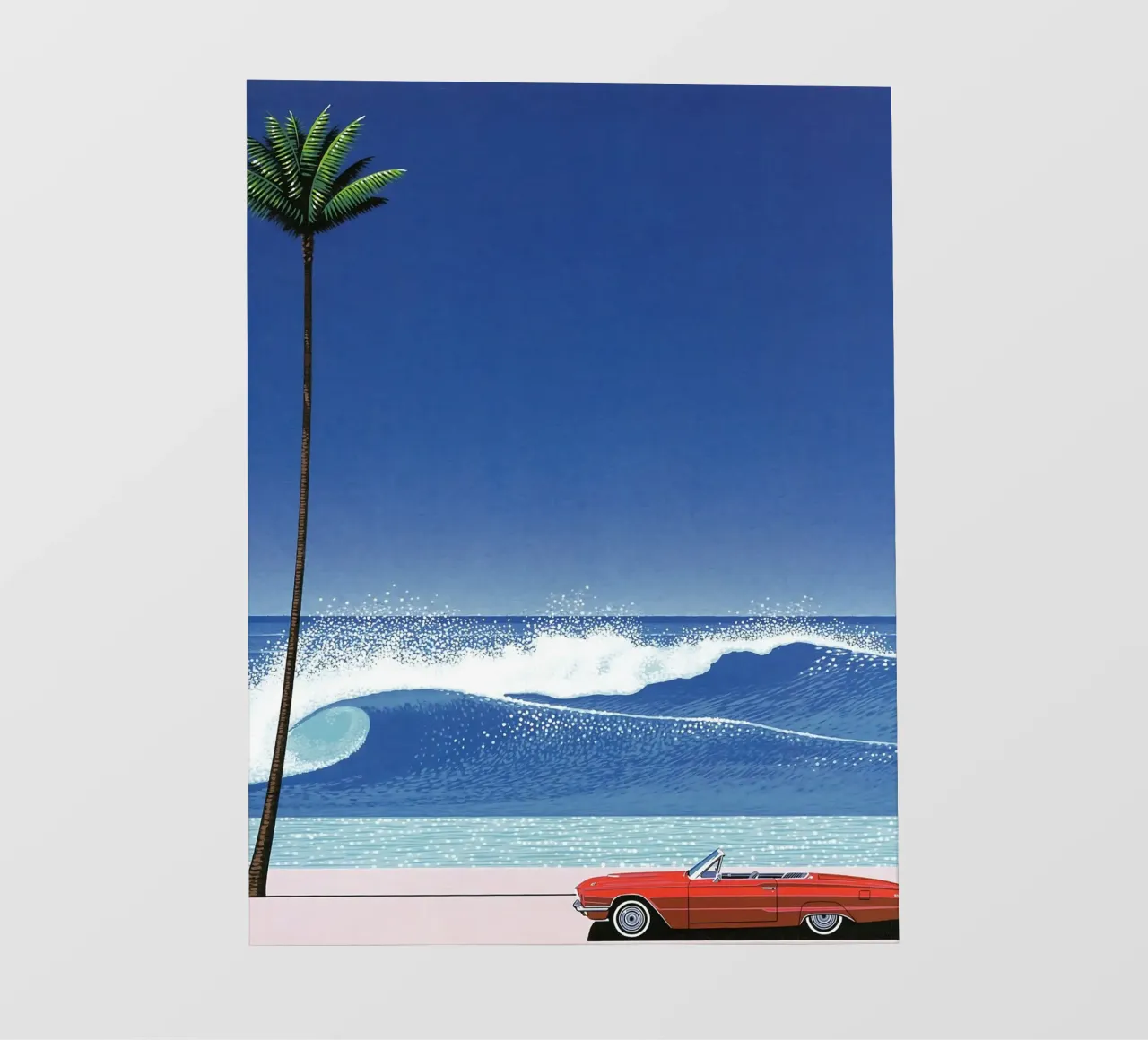 Red Car VIntage Hiroshi Nagai telo in pvc da KOOL STORE
