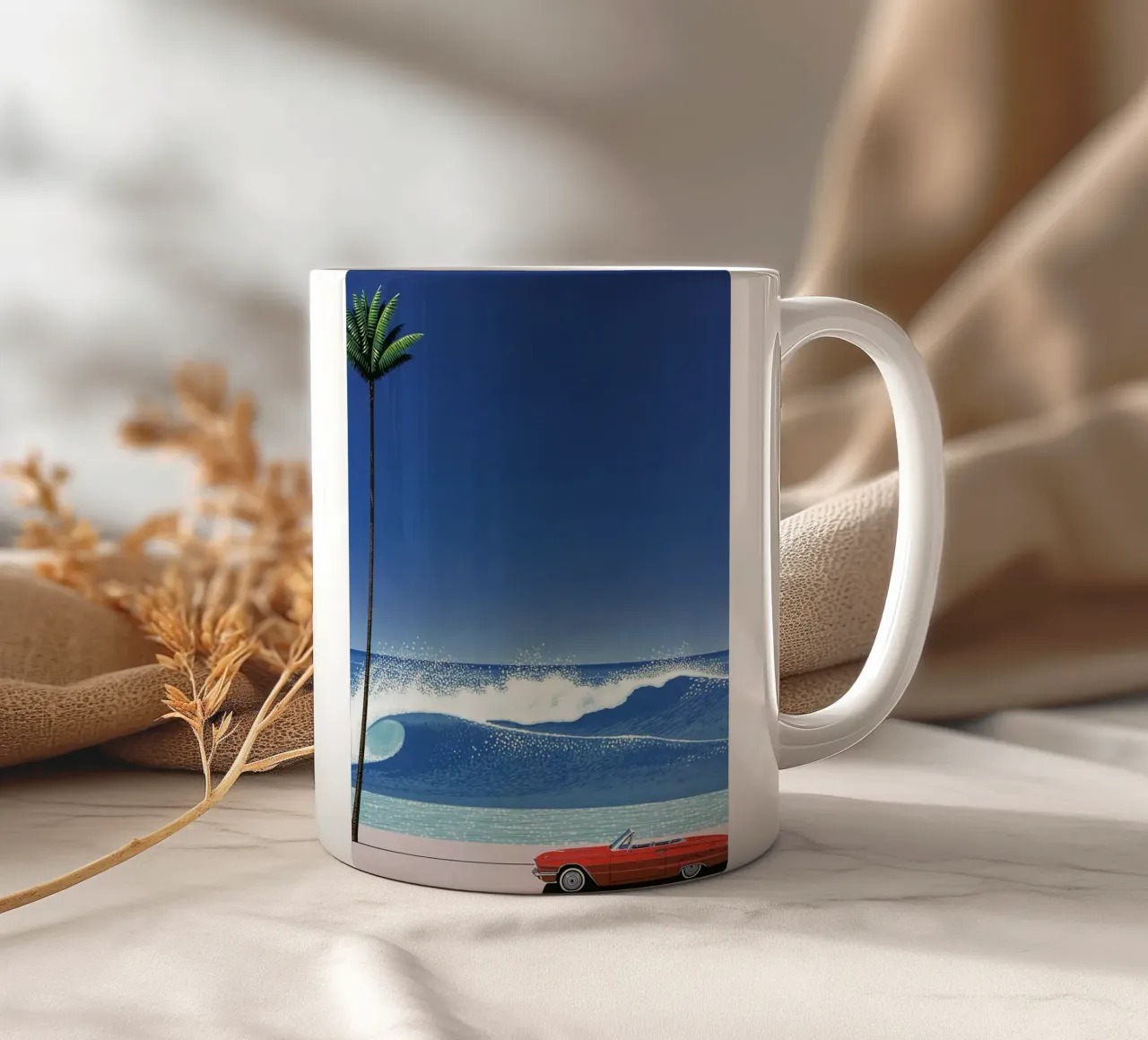 Red Car VIntage Hiroshi Nagai tazza in ceramica da KOOL STORE