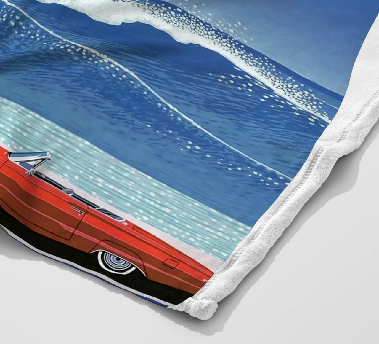 Red Car VIntage Hiroshi Nagai coperta in pile da KOOL STORE