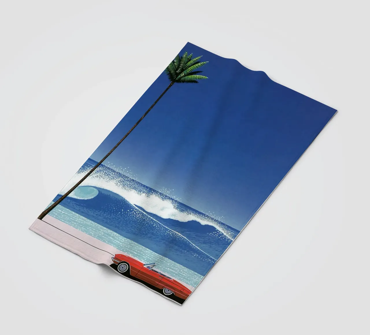 Red Car VIntage Hiroshi Nagai coperta in pile da KOOL STORE